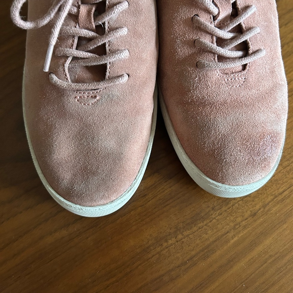 Frye Webster Low Lace Pink Suede Sneakers - Picture 4 of 8